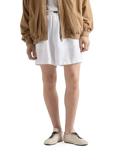 Prada Men's Linen Bermuda Shorts - White - Size XL | Thumbnail 2