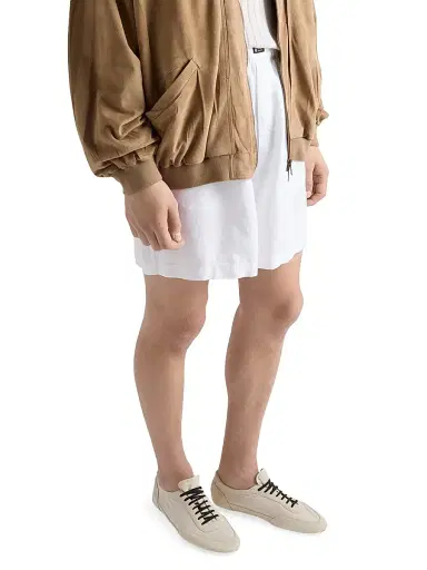 Prada Men's Linen Bermuda Shorts - White - Size XL | Thumbnail 3