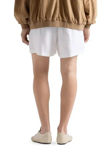 Prada Men's Linen Bermuda Shorts - White - Size XL | Thumbnail 4