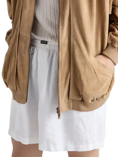 Prada Men's Linen Bermuda Shorts - White - Size XL | Thumbnail 5