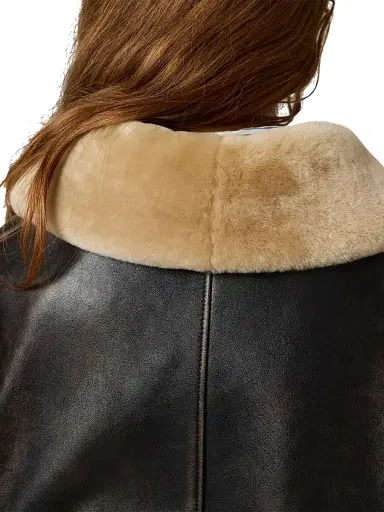 Miu Miu Women's Nappa Leather Jacket - Dark Brown - Size 8 | Thumbnail 6