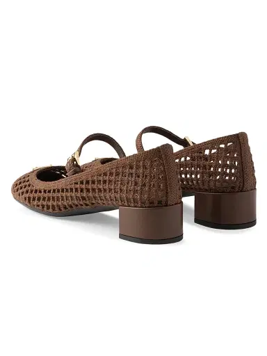 Prada Women's Crochet Pumps - Brown | Thumbnail 4