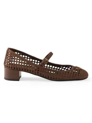 Prada Women's Crochet Pumps - Brown | Thumbnail 1