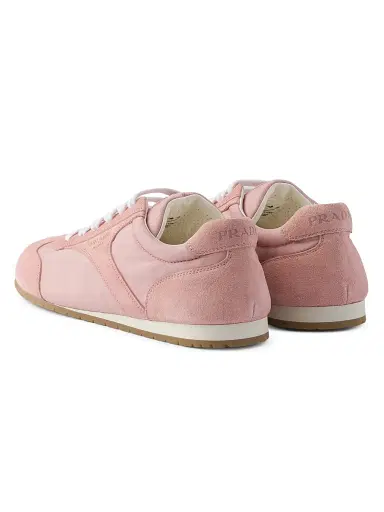 Prada Women's Re-Nylon and Suede Sneakers - Pink | Thumbnail 3 Prada Women's Re-Nylon and Suede Sneakers - Pink | Thumbnail 3