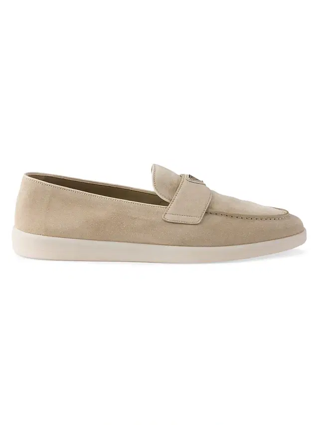 Men's Suede Loafers - Beige Khaki