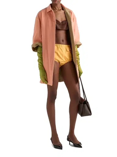 Prada Women's Poplin Shorts - Yellow - Size 00 | Thumbnail 5