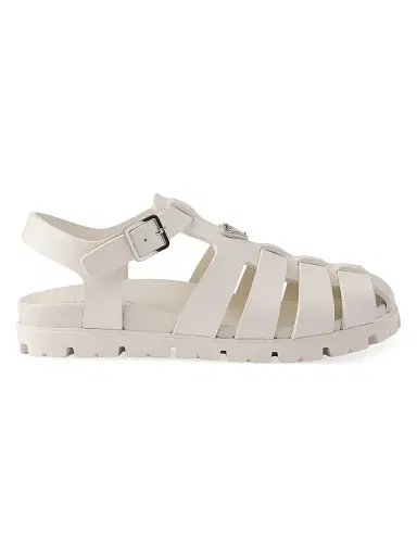 Prada Men's Rubber Fisherman Sandals - Beige Khaki - Size 8.5 | Thumbnail 1 Prada Men's Rubber Fisherman Sandals - Beige Khaki - Size 8.5 | Thumbnail 1