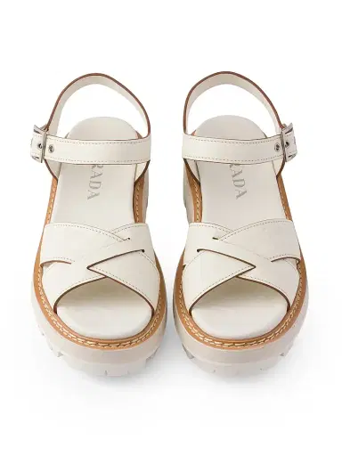 Prada Women's Leather Sandals - White - Size 11 | Thumbnail 4 Prada Women's Leather Sandals - White - Size 11 | Thumbnail 4
