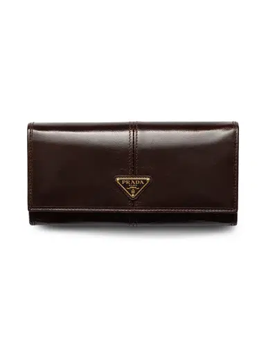 Prada Women's Leather Wallet - Brown | Thumbnail 1 Prada Women's Leather Wallet - Brown | Thumbnail 1