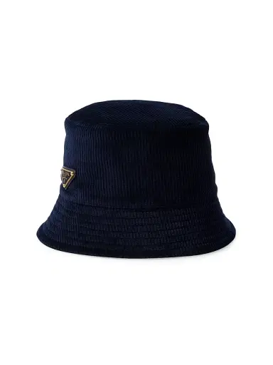 Prada Women's Corduroy Bucket Hat - Blue - Size XL | Thumbnail 1