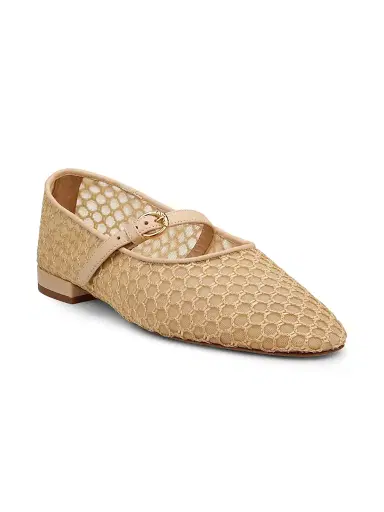Ulla Johnson Women's Isobel Mesh Ballet Flats - Beige | Thumbnail 2