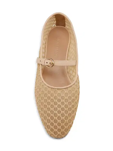 Ulla Johnson Women's Isobel Mesh Ballet Flats - Beige | Thumbnail 4