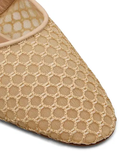 Ulla Johnson Women's Isobel Mesh Ballet Flats - Beige | Thumbnail 6
