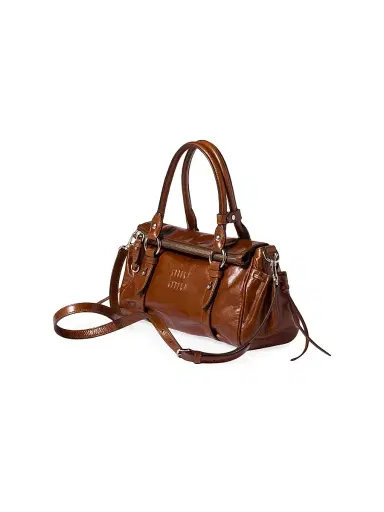 Miu Miu Women's Glossy Leather Top Handle Bag | Thumbnail 2 Miu Miu Women's Glossy Leather Top Handle Bag | Thumbnail 2