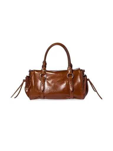 Miu Miu Women's Glossy Leather Top Handle Bag | Thumbnail 3 Miu Miu Women's Glossy Leather Top Handle Bag | Thumbnail 3