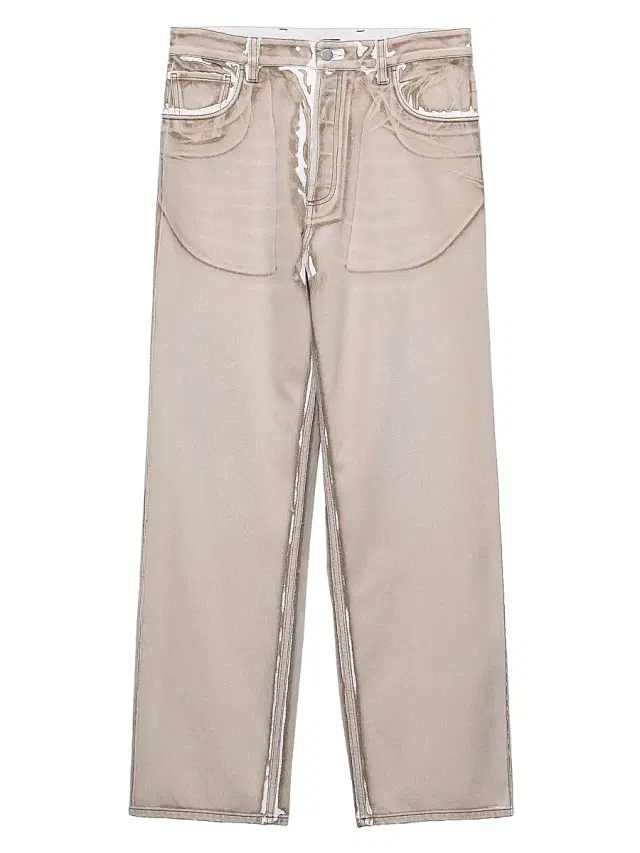 Men's Bull Denim Five-Pocket Jeans - Brown