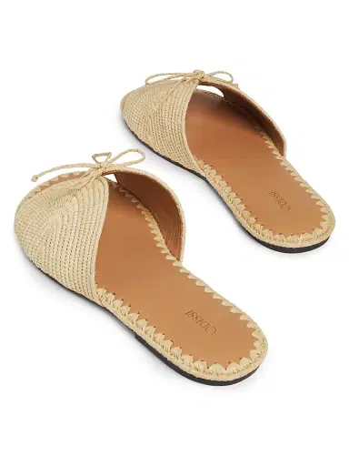 Odissì Women's Lipa Bow-Detailed Woven Sandals - Natural - Size 8 | Thumbnail 3 Odissì Women's Lipa Bow-Detailed Woven Sandals - Natural - Size 8 | Thumbnail 3