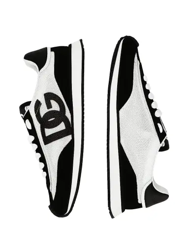 Dolce & Gabbana Men's Aria DG Logo Low-Top Sneakers - White Black - Size 12 | Thumbnail 5