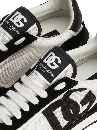 Dolce & Gabbana Men's Aria DG Logo Low-Top Sneakers - White Black - Size 12 | Thumbnail 6