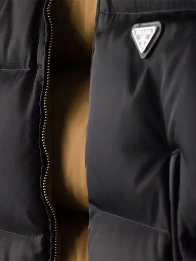 Prada Women's Cropped Nylon Down Jacket - Black - Size 8 | Thumbnail 5