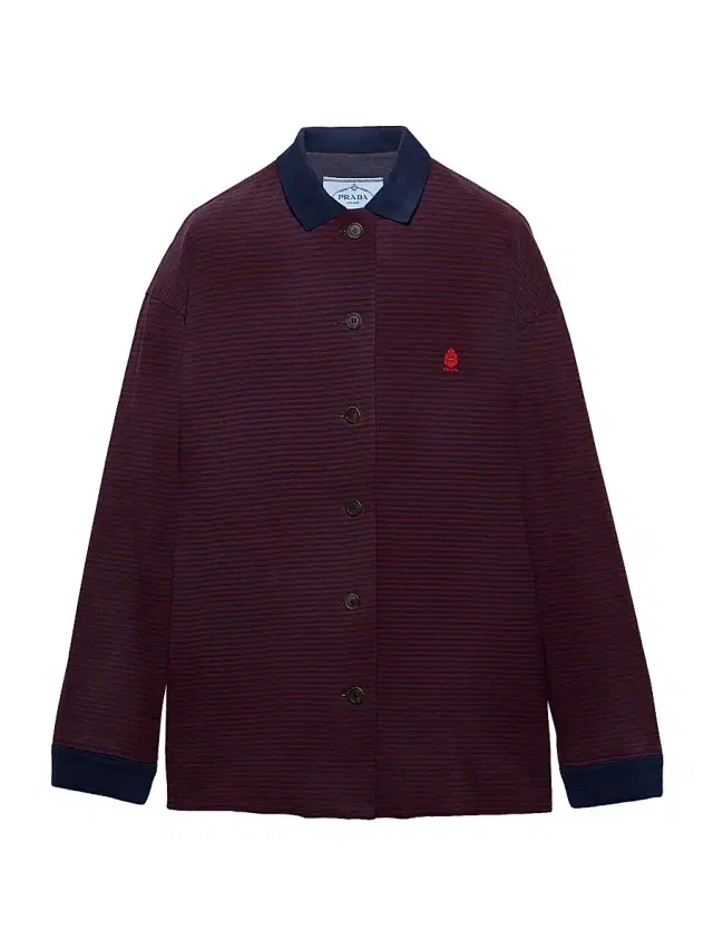 Women's Pique Blouson Jacket - Dark Red