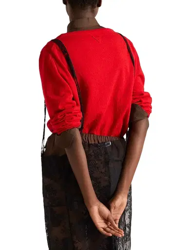 Prada Women's Cashmere V-Neck Sweater - Red - Size 8 | Thumbnail 3 Prada Women's Cashmere V-Neck Sweater - Red - Size 8 | Thumbnail 3