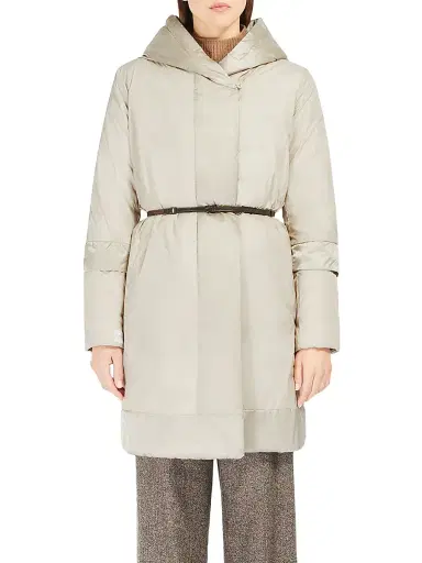 Max Mara Women's Reversible Down Jacket in Water Repellent Satin | Thumbnail 4 Max Mara Women's Reversible Down Jacket in Water Repellent Satin | Thumbnail 4