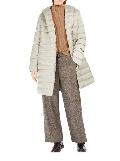 Max Mara Women's Reversible Down Jacket in Water Repellent Satin | Thumbnail 7 Max Mara Women's Reversible Down Jacket in Water Repellent Satin | Thumbnail 7