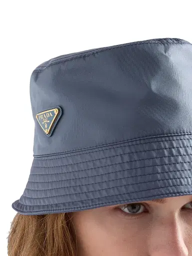 Prada Women's Re-Nylon Bucket Hat - Blue Gold - Size Medium | Thumbnail 4