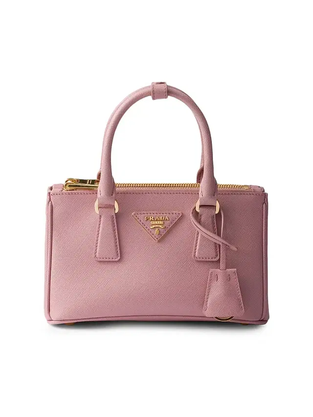 Prada Women's Galleria Saffiano Leather Mini Top Handle Bag - Baby Pink