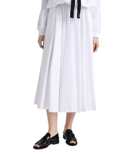 Prada Women's Reversible Cotton Jersey and Re-Nylon Circle Skirt - White - Size XS | Thumbnail 2