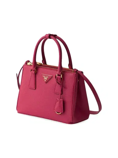 Prada Women's Small Galleria Saffiano Leather Top Handle Bag - Dark Pink | Thumbnail 2 Prada Women's Small Galleria Saffiano Leather Top Handle Bag - Dark Pink | Thumbnail 2