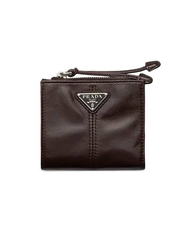 Prada Men's  Leather Wallet - Brown