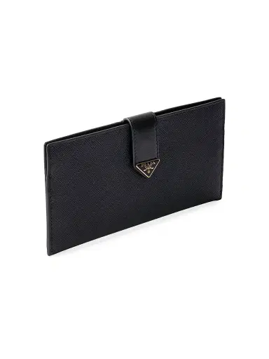 Prada Women's Large Saffiano and Leather Wallet - Black | Thumbnail 4 Prada Women's Large Saffiano and Leather Wallet - Black | Thumbnail 4