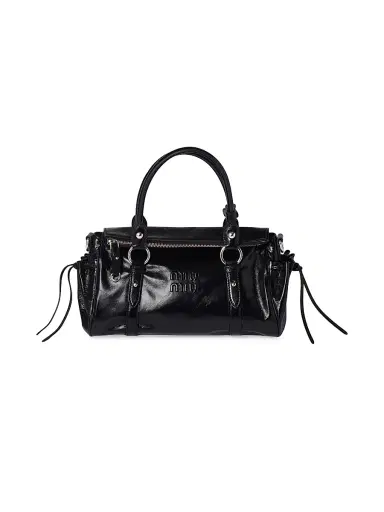 Miu Miu Women's Glossy Leather Top Handle Bag | Thumbnail 1 Miu Miu Women's Glossy Leather Top Handle Bag | Thumbnail 1