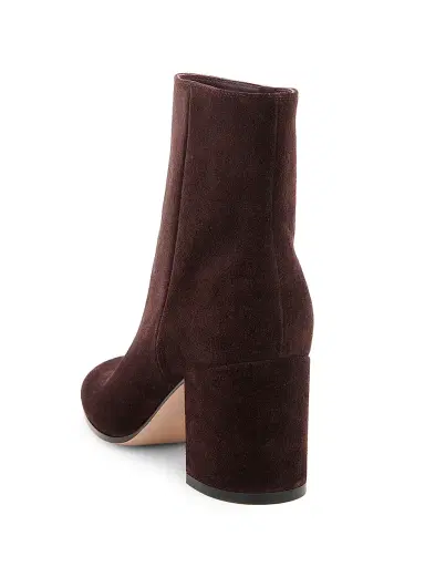 Gianvito Rossi Women's Joelle 70MM Suede Ankle Boots - Bourgogne - Size 11 | Thumbnail 3