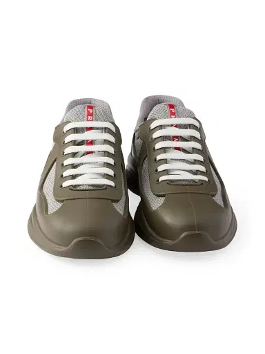 Prada Men's America's Cup Soft Rubber and Bike Fabric Sneakers - Army Green - Size 10 | Thumbnail 4 Prada Men's America's Cup Soft Rubber and Bike Fabric Sneakers - Army Green - Size 10 | Thumbnail 4