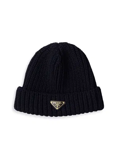 Prada Women's Wool Beanie - Blue - Size Large | Thumbnail 1