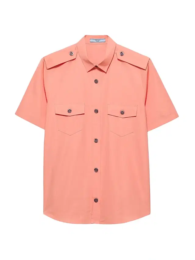Women's Cotton Poplin Shirt - Orange