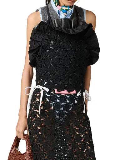 Miu Miu Women's Macramé Skirt | Thumbnail 2