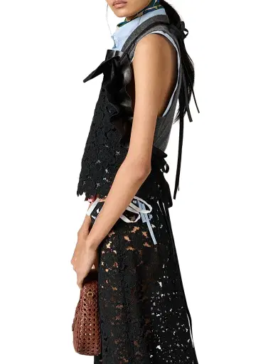 Miu Miu Women's Macramé Skirt | Thumbnail 4
