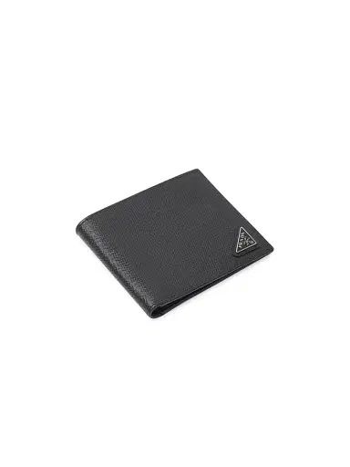 Prada Men's Saffiano Leather Wallet - Black | Thumbnail 2