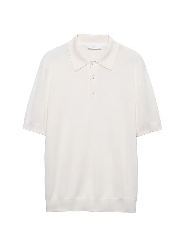 Prada Men's Cashmere and Silk Polo Shirt - White