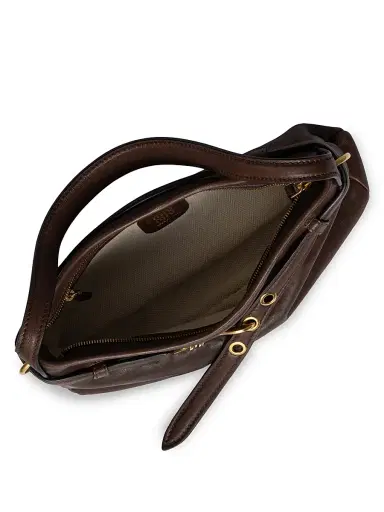 Miu Miu Women's Aventure Nappa Leather Shoulder Bag - Dark Brown | Thumbnail 5 Miu Miu Women's Aventure Nappa Leather Shoulder Bag - Dark Brown | Thumbnail 5