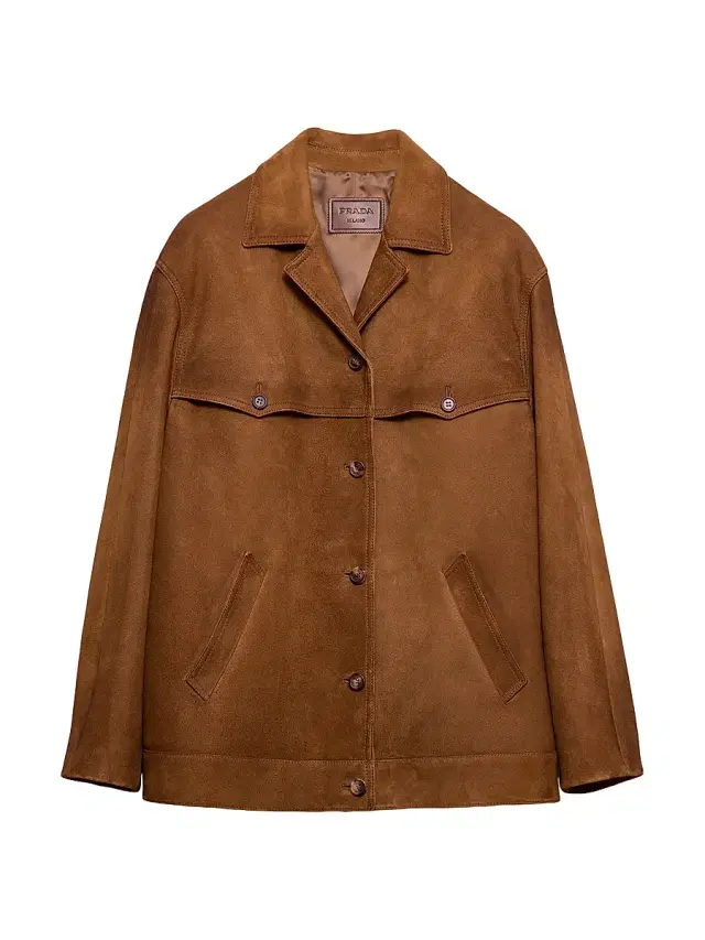 Prada Women's Suede Jacket - Brown