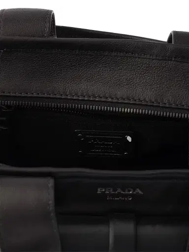 Prada Women's Route Leather Tote Bag | Thumbnail 4 Prada Women's Route Leather Tote Bag | Thumbnail 4