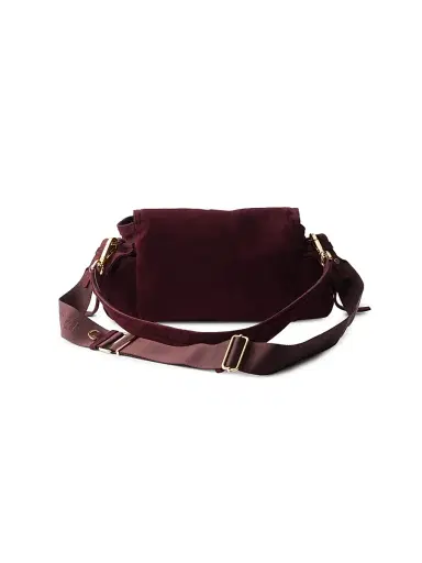 Prada Women's Explore Medium Suede Shoulder Bag - Dark Red | Thumbnail 4