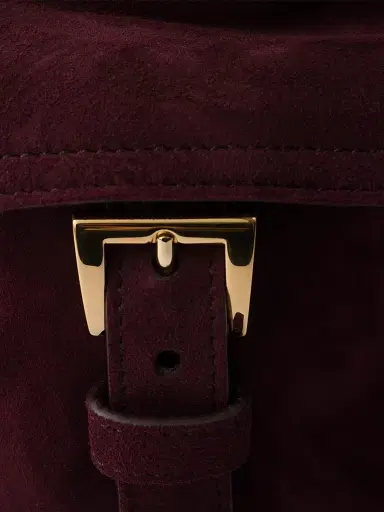Prada Women's Explore Medium Suede Shoulder Bag - Dark Red | Thumbnail 6