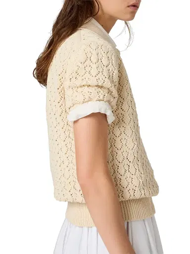 Miu Miu Women's Cotton Polo Shirt - Beige - Size 2 | Thumbnail 3 Miu Miu Women's Cotton Polo Shirt - Beige - Size 2 | Thumbnail 3