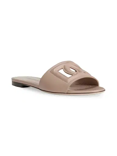 Dolce & Gabbana Women's DG Interlocked Leather Sandals - Powder Pink - Size 10.5 | Thumbnail 2 Dolce & Gabbana Women's DG Interlocked Leather Sandals - Powder Pink - Size 10.5 | Thumbnail 2